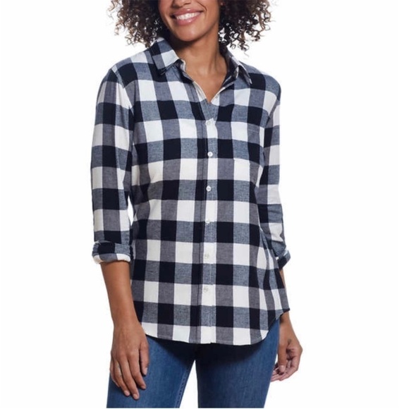 Weatherproof Tops - NWT Weatherproof Vintage Buffalo Black and White Flannel | Size S